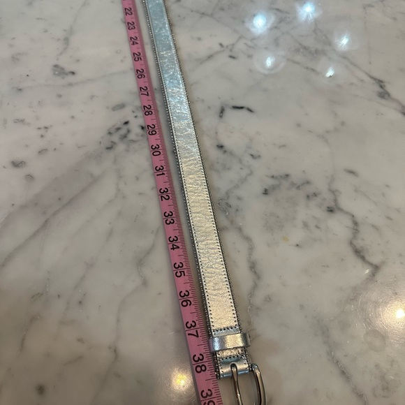 J. Crew Silver Leather Belt - Picture 6 of 6